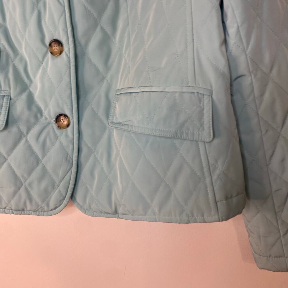 Talbots Quilted Teal Button Down Minimalistic Spr… - image 6